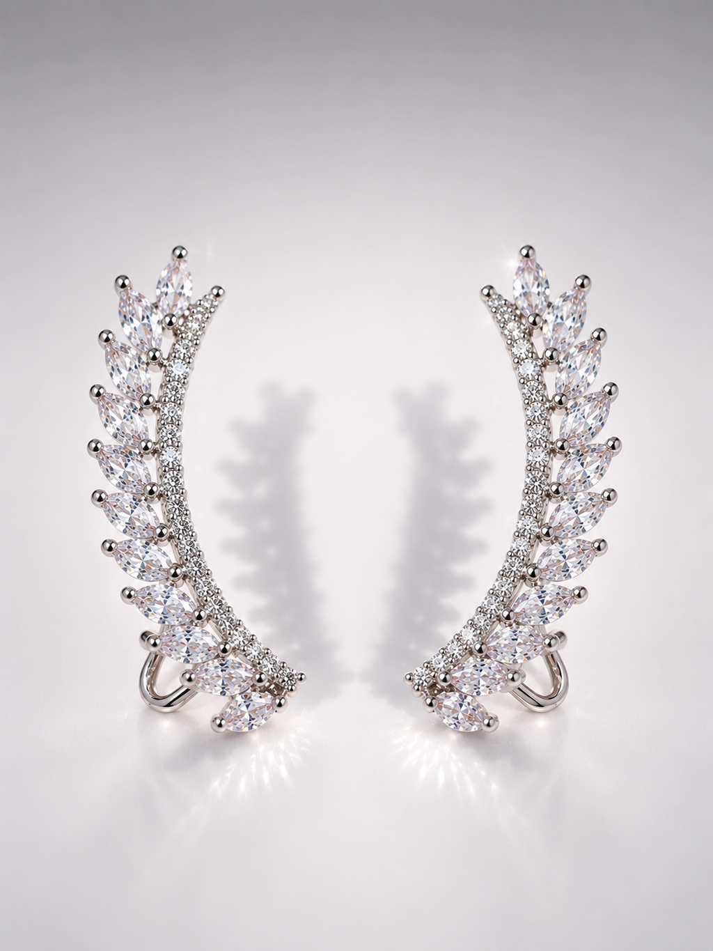 Marquise Crystal Wing Ear Crawlers