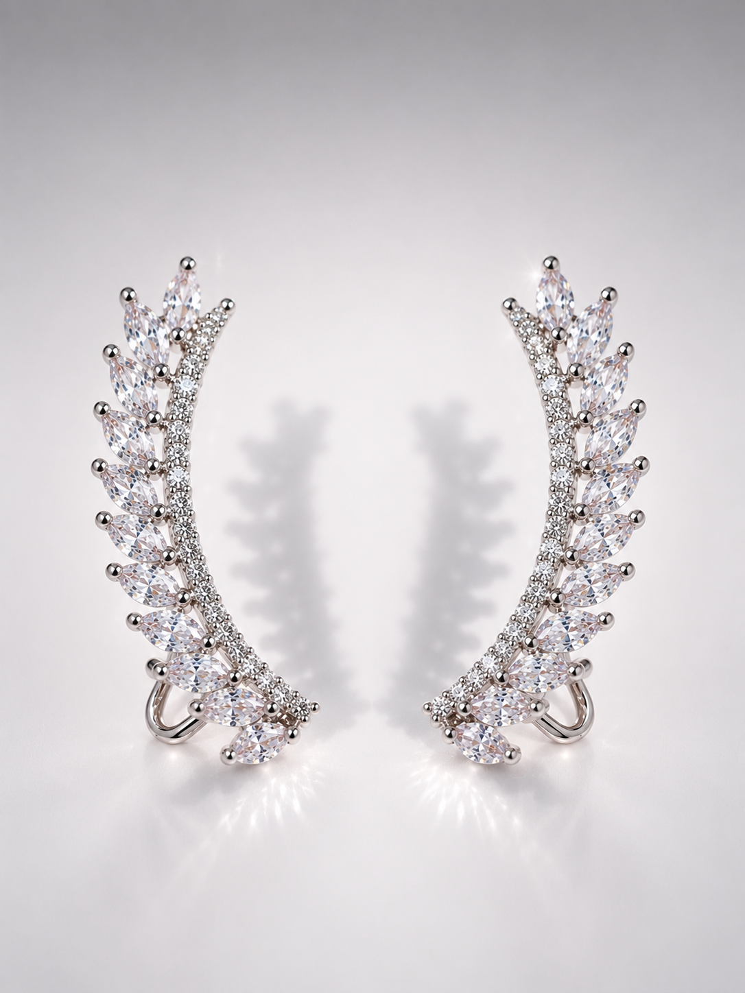 Marquise Crystal Wing Ear Crawlers