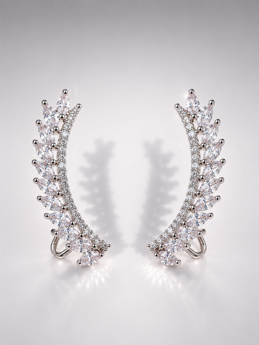 Marquise Crystal Wing Ear Crawlers
