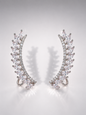 Marquise Crystal Wing Ear Crawlers
