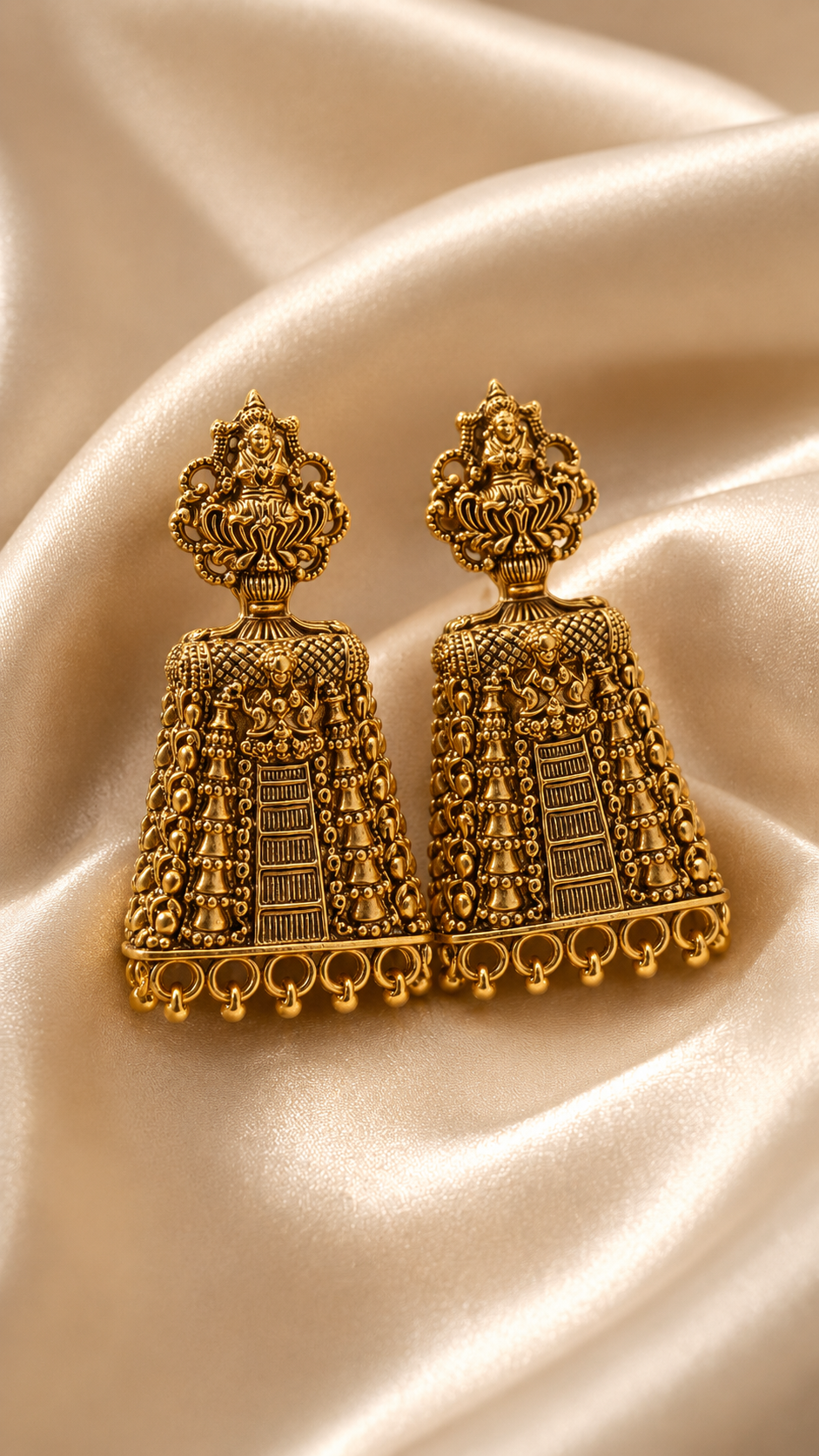 Sri Mahalakshmi Classic Temple Jhumkas