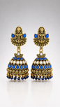 Lakshmi Sapphire Lotus Jhumkas