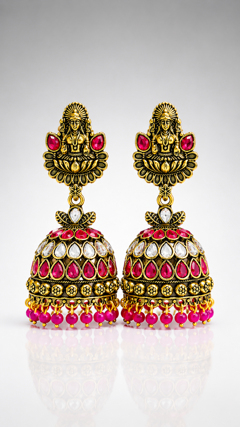Lakshmi Lotus Bloom Jhumkas