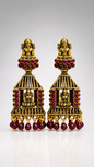 Lakshmi Temple Cage Jhumkas