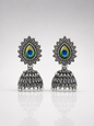 Chandrika Peacock Feather Jhumka