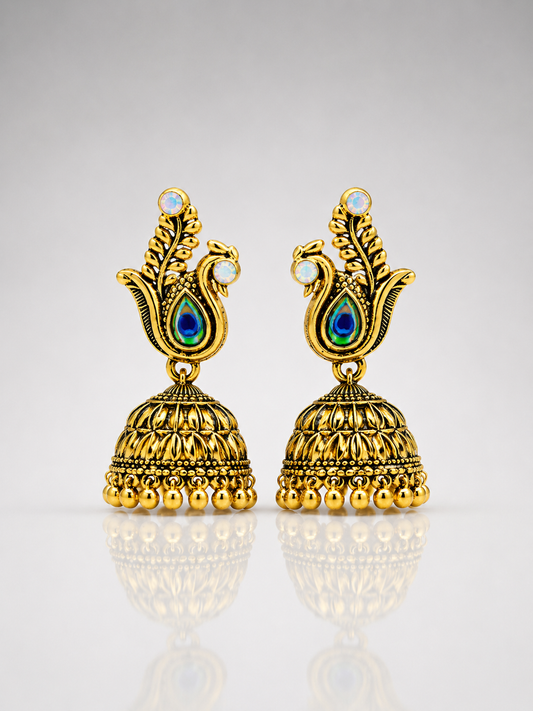 Mayura Peacock Jhumka