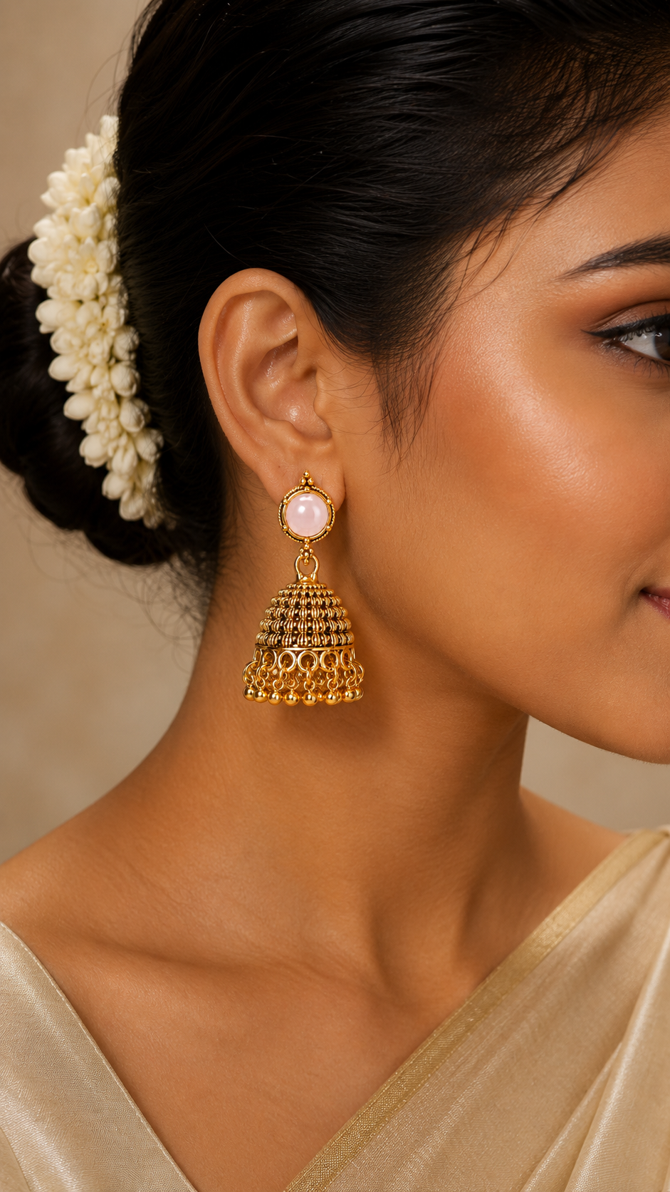 Padma Rose Glow Jhumkas