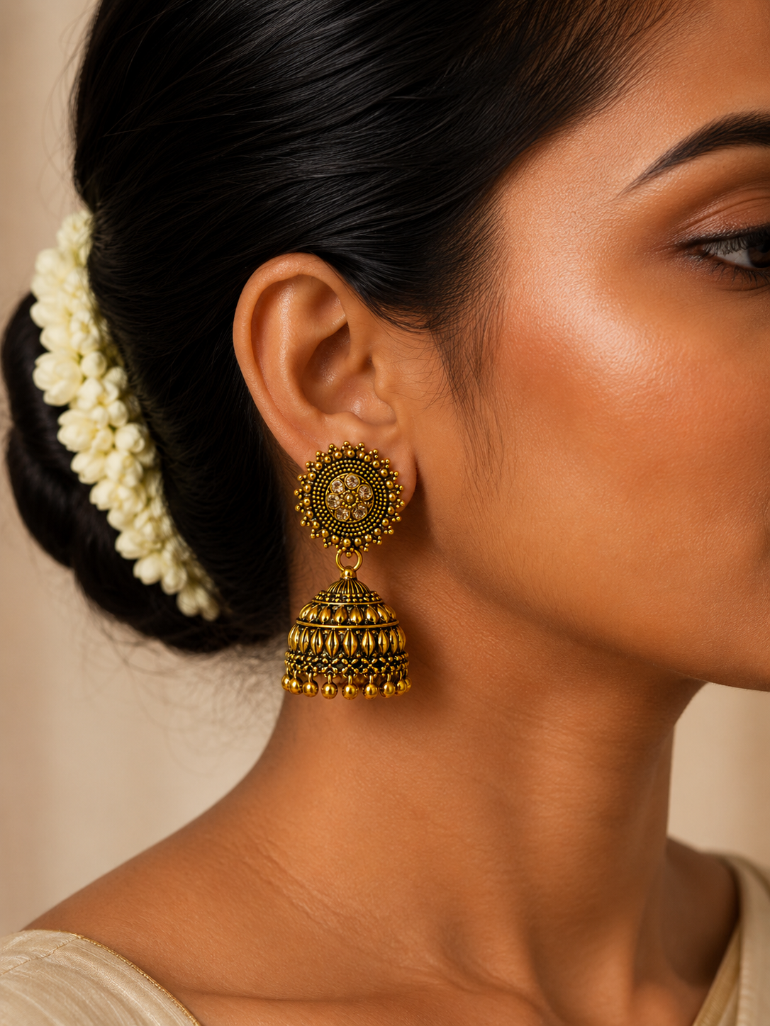 Kanaka Floral Radiance Jhumkas