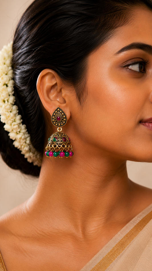 Ratna Teardrop Jhumka