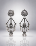 Shobha Silver Bloom Jhumkas