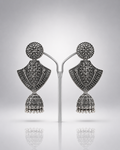 Shakti Silver Geometry Jhumkas