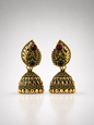 Surya Ruby Emerald Jhumkas