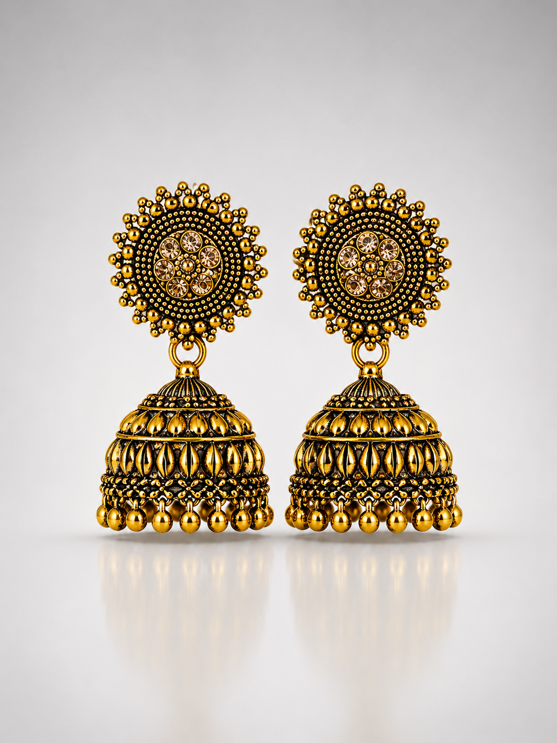 Kanaka Floral Radiance Jhumkas