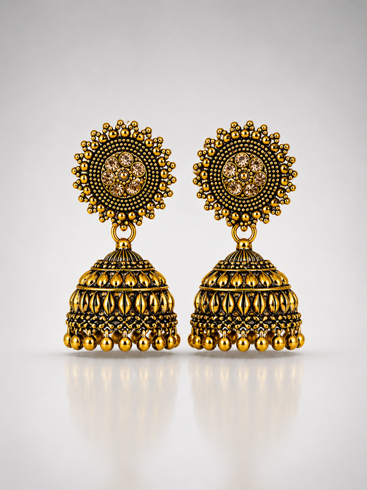 Kanaka Floral Radiance Jhumkas