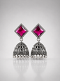 Raga Magenta Majesty Jhumkas