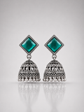 Harini Emerald Aura Jhumkas