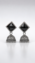 Nisha Obsidian Elegance Jhumkas