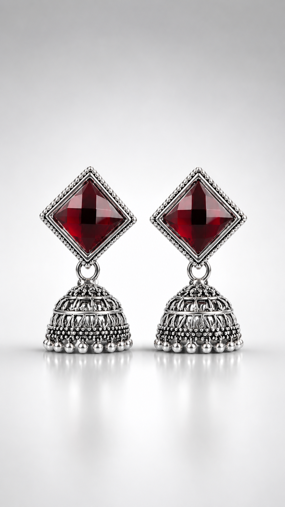 Aruna Ruby Radiance Jhumkas