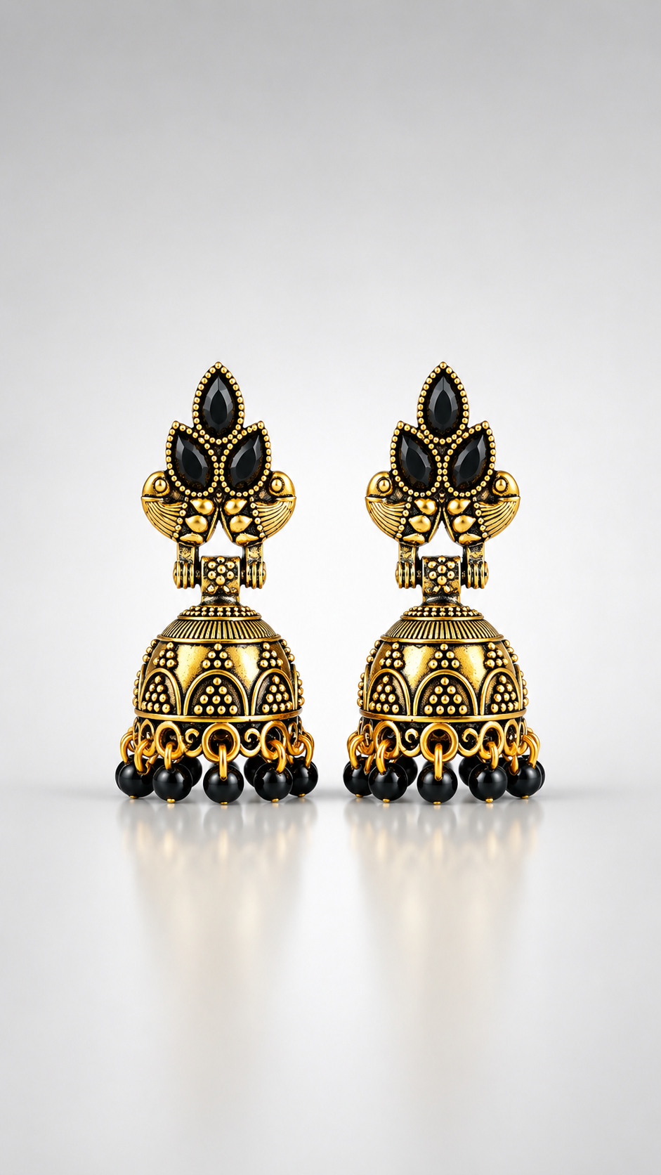 Shyama Noir Majesty Jhumkas