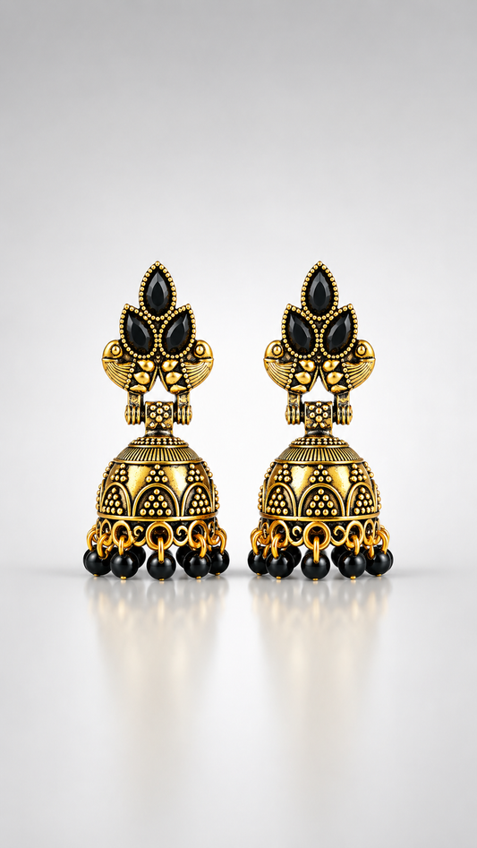 Shyama Noir Majesty Jhumkas