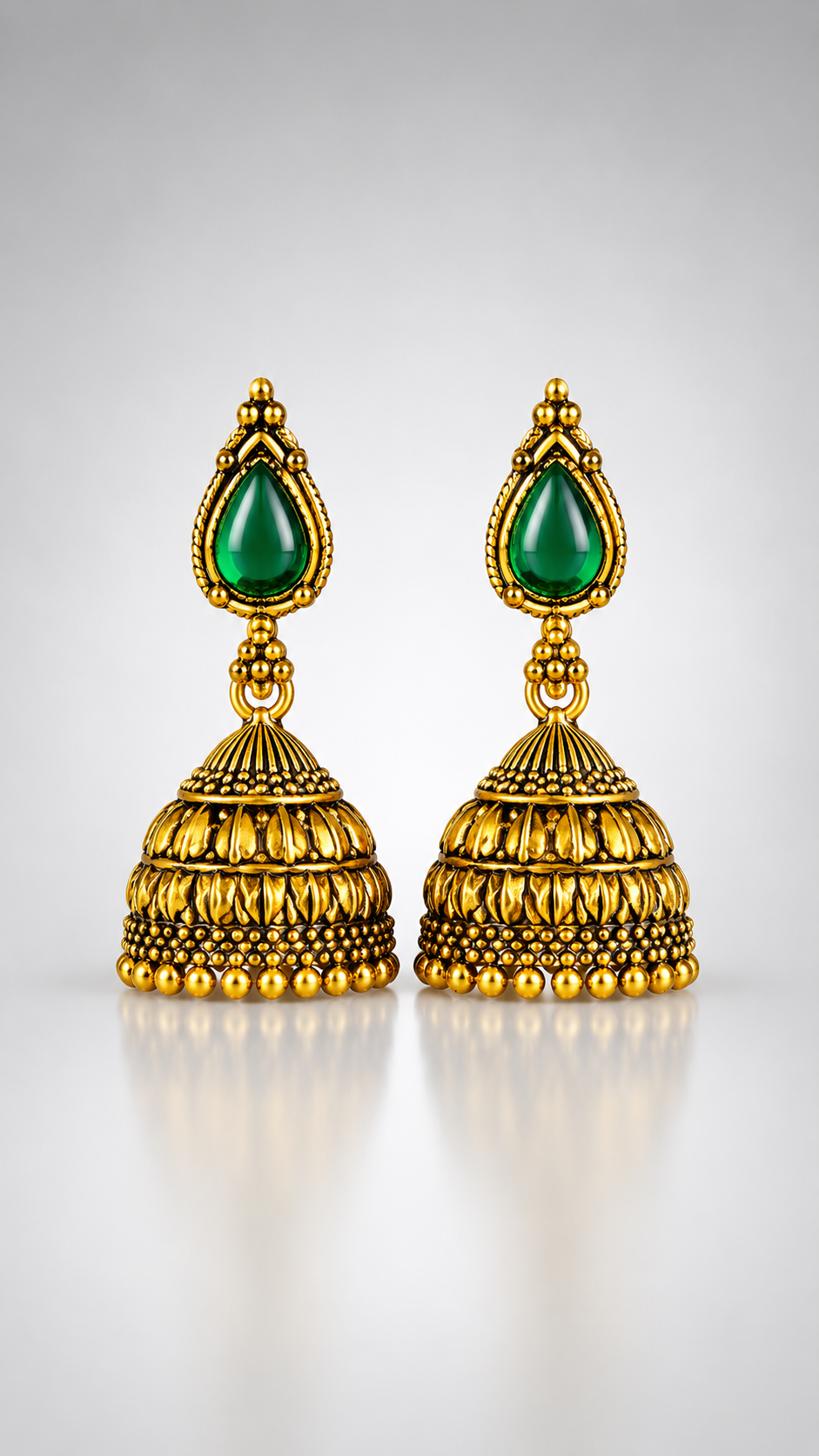 Emerald Teardrop Jhumka