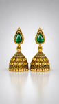 Emerald Teardrop Jhumka