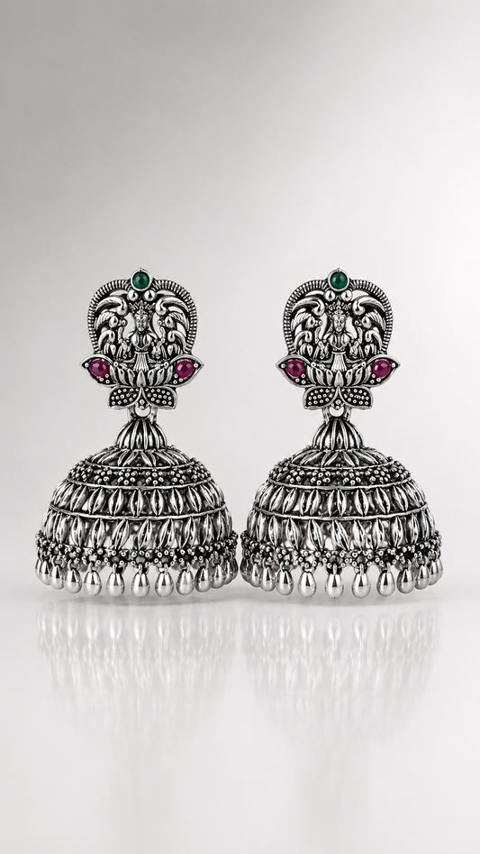Lakshmi Heritage Oxidised Jhumka