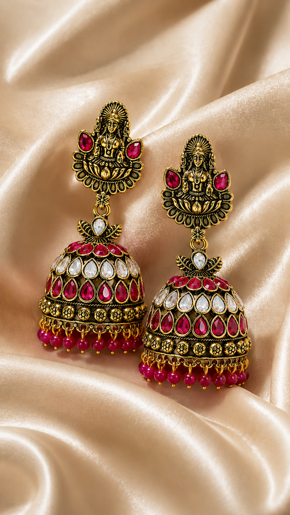 Lakshmi Lotus Bloom Jhumkas