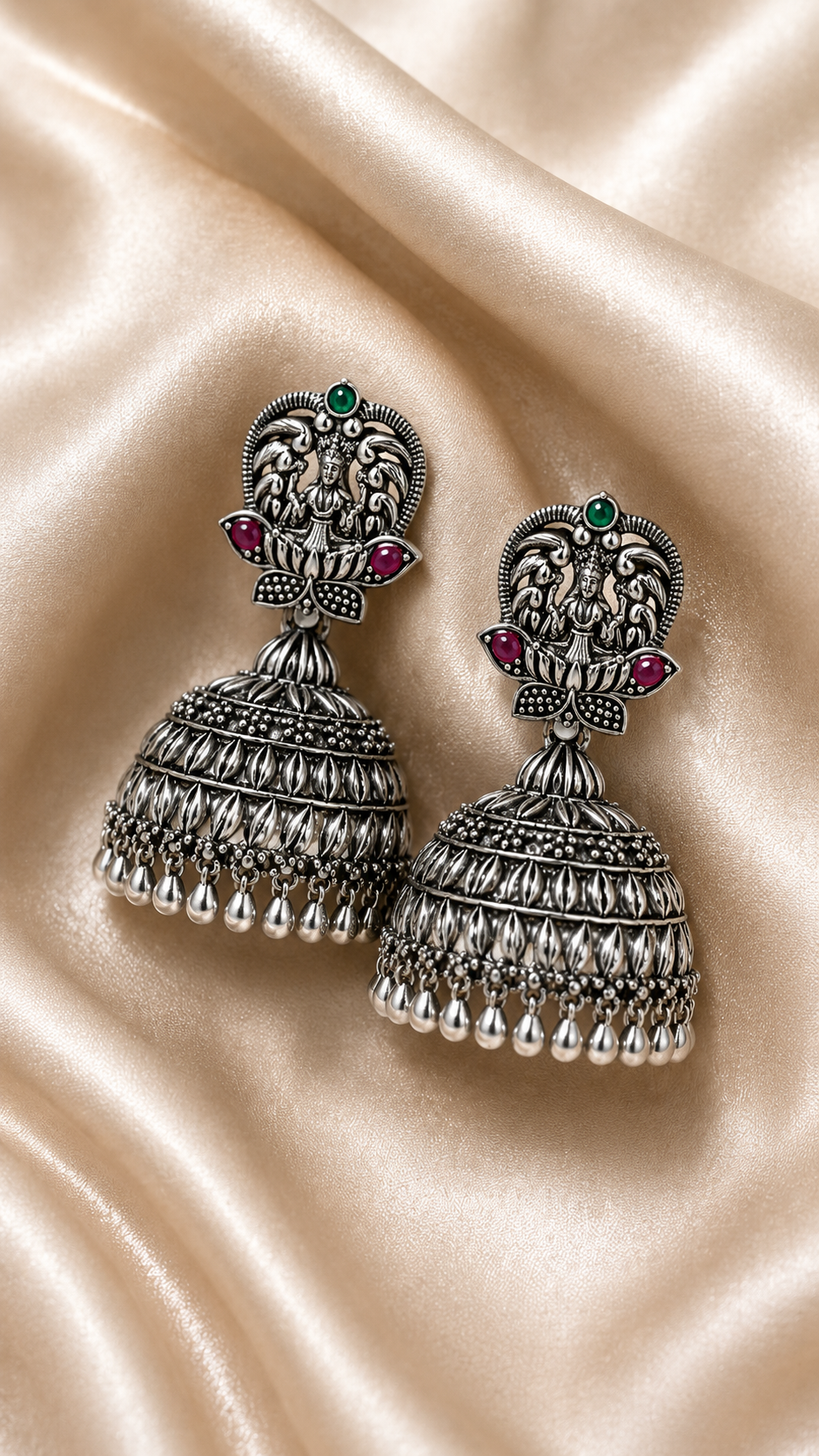 Lakshmi Heritage Oxidised Jhumka