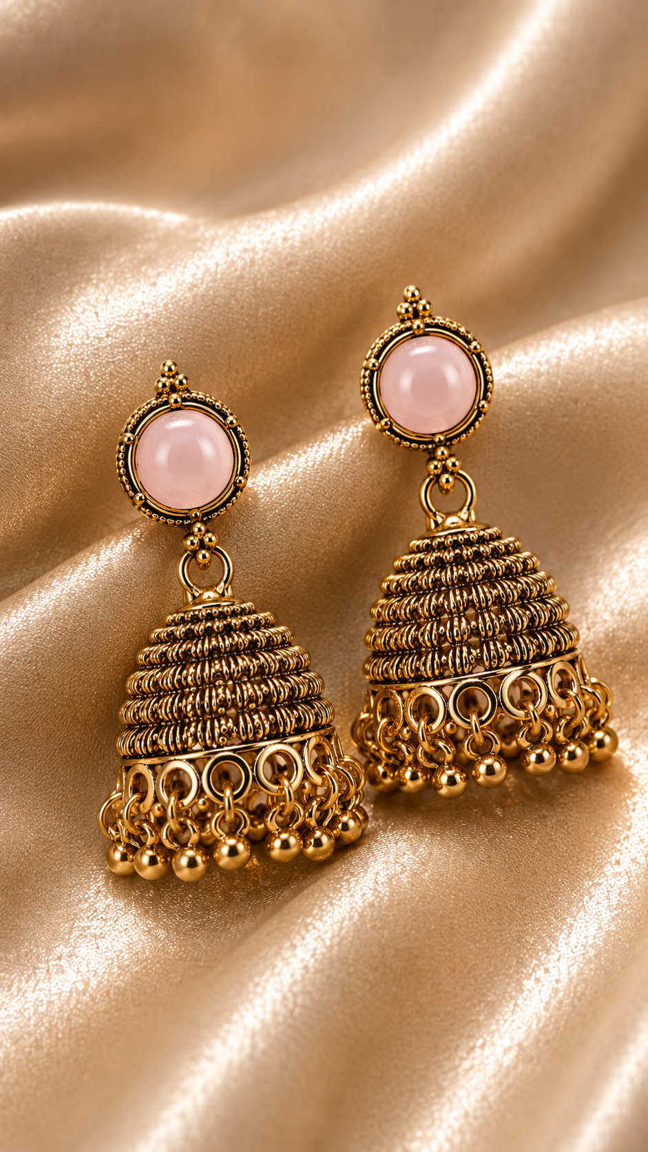 Padma Rose Glow Jhumkas