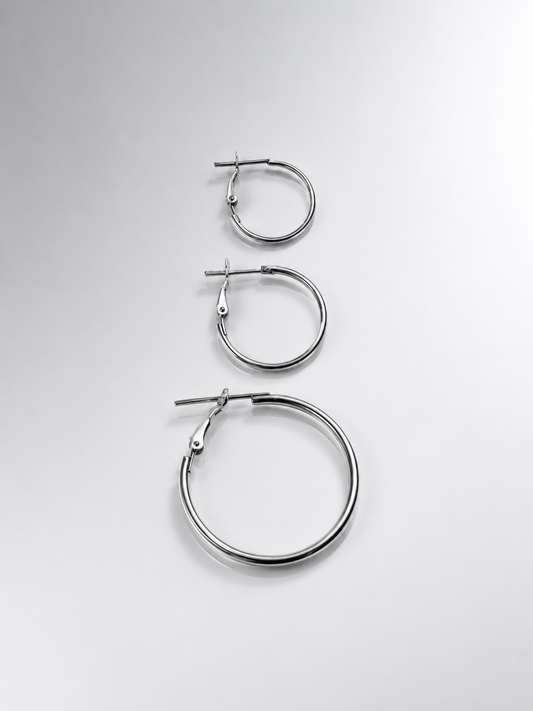 Eterna Polished Hoops