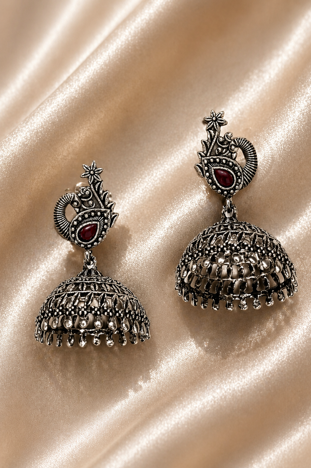 Meher Peacock Jhumka Earrings