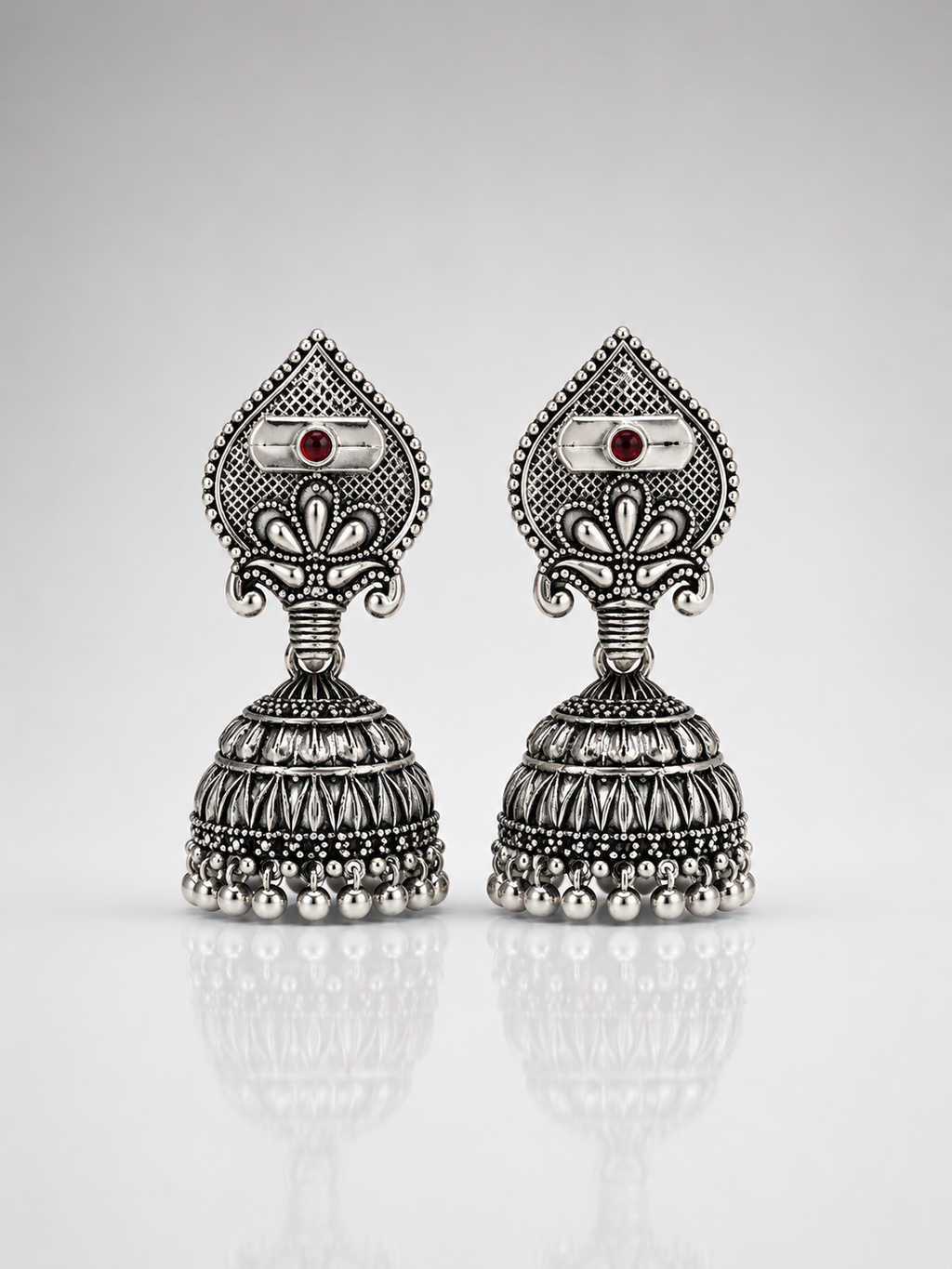 Zariya Oxidised Dome Jhumka