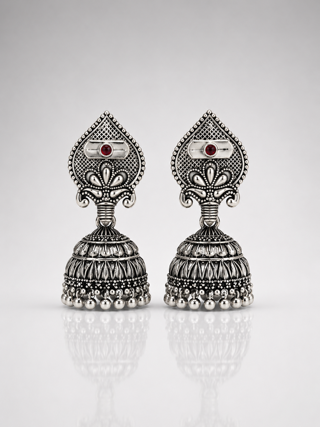 Zariya Oxidised Dome Jhumka