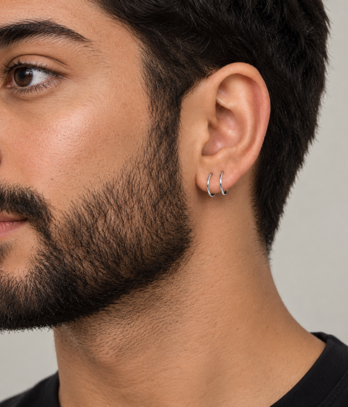 Zephyr Illusion Double Hoop Spiral Earring – Polished Silver