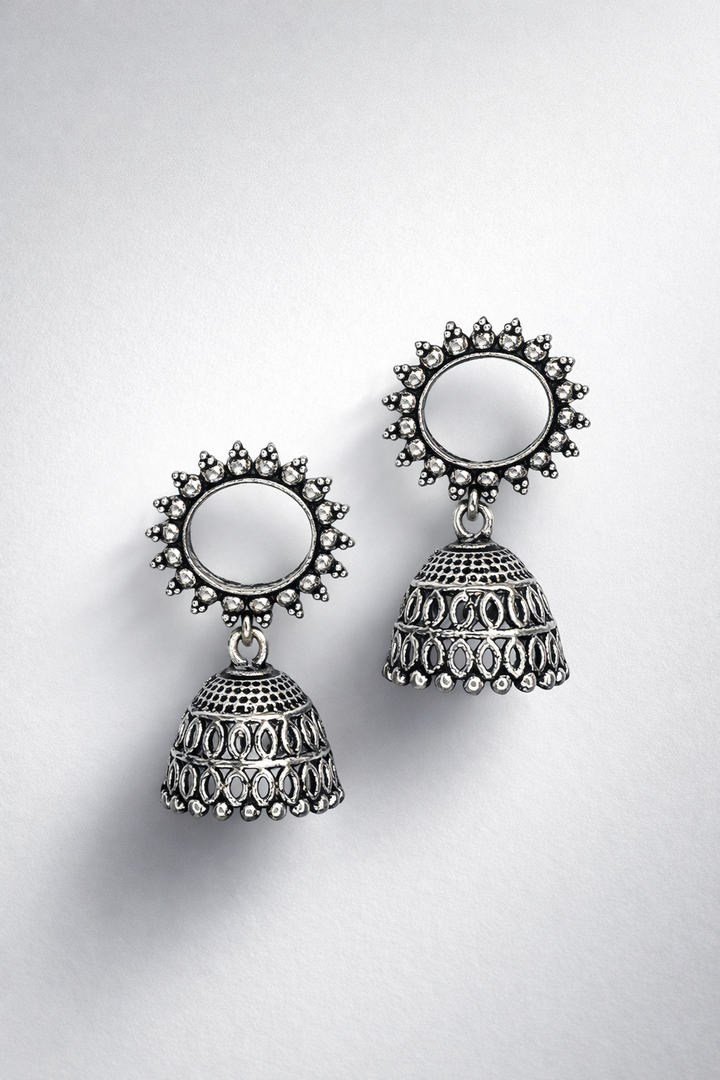 Ziva Sun Halo Jhumka Earrings