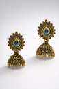 Mayura Peacock Aura Jhumka Earrings
