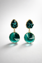 Emerald Green Crystal Drop Earrings
