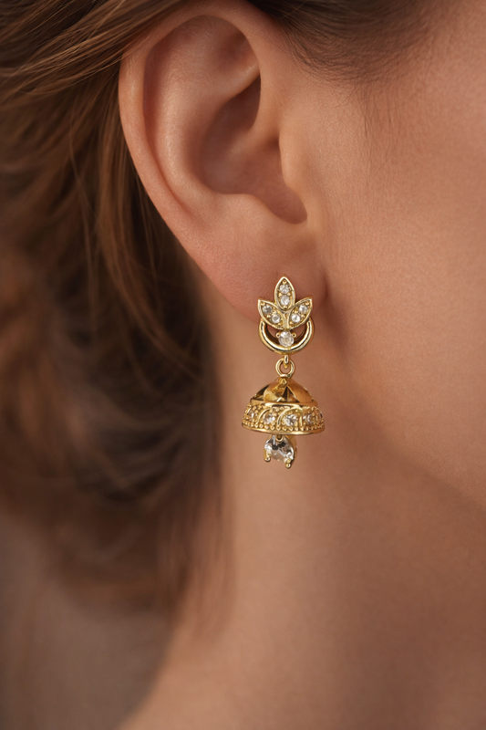 Classic Floral Jhumka Drop Earrings