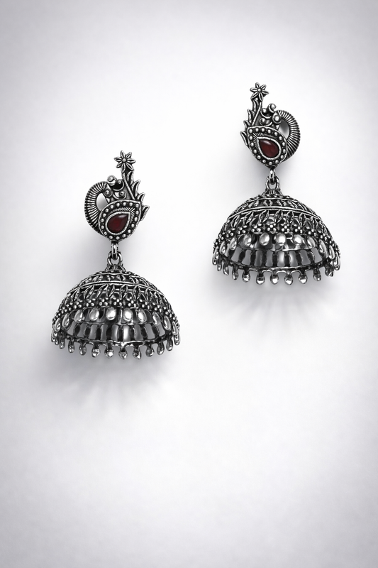Meher Peacock Jhumka Earrings