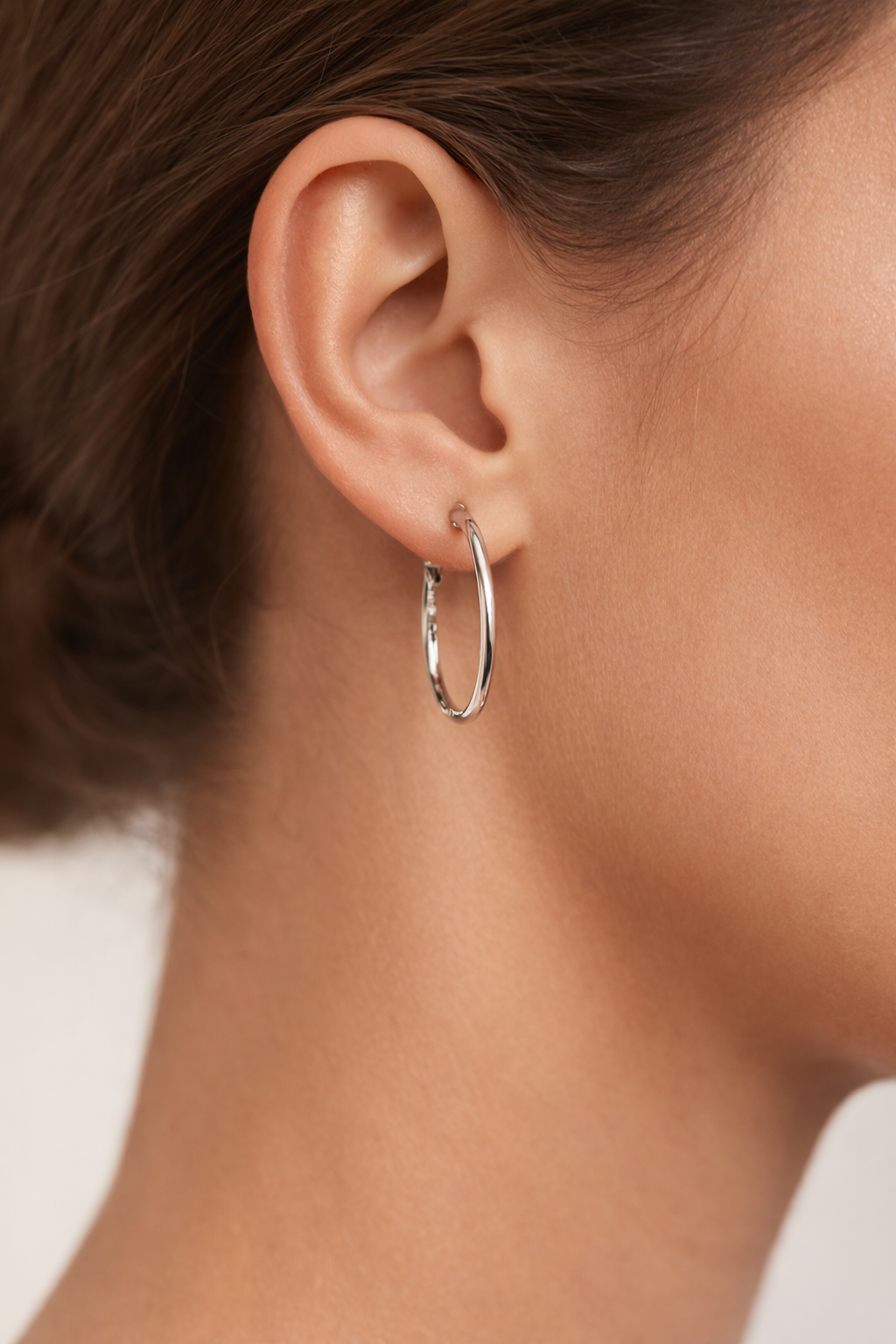 Eterna Polished Hoops