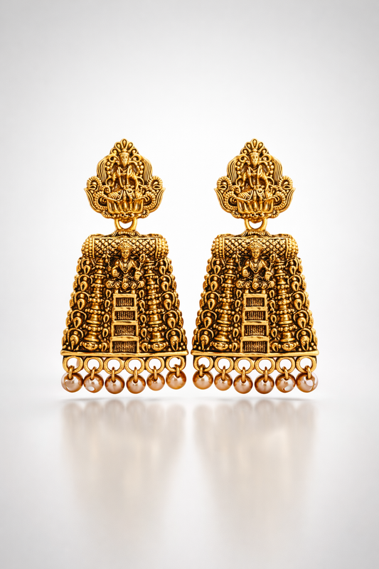 Sri Lakshmi Pearl Heritage Temple Jhumkas