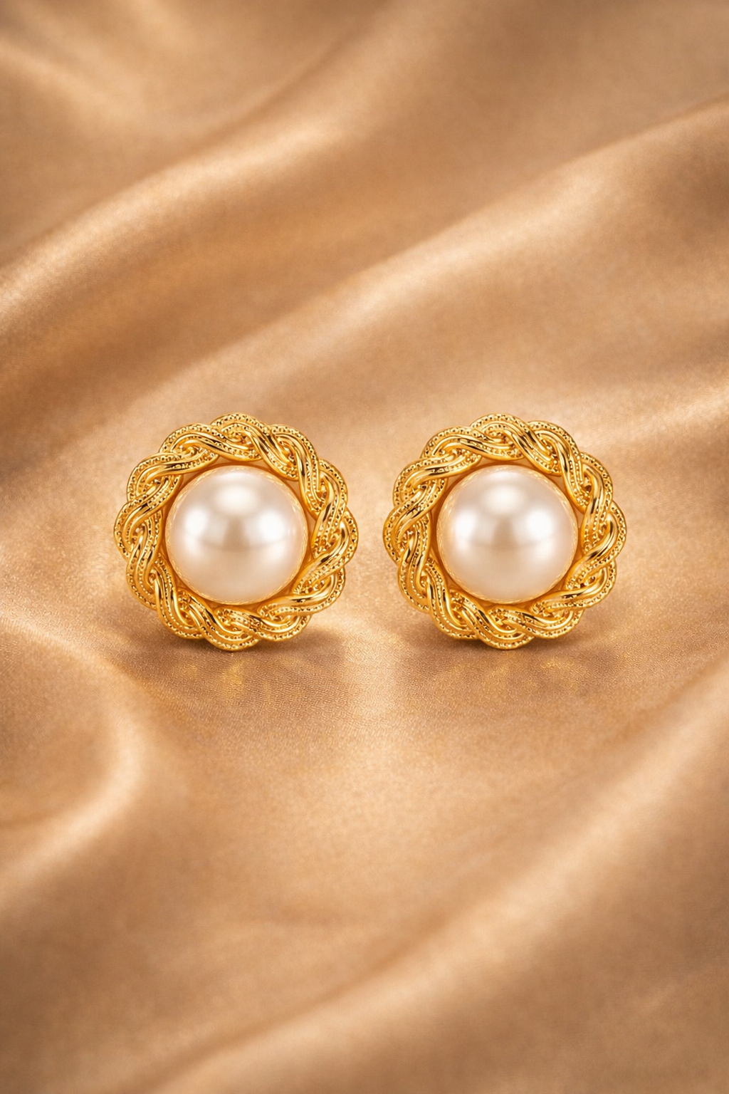 Pearl Wreath Stud Earrings