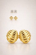 Trio Luxe Stud Earrings Set
