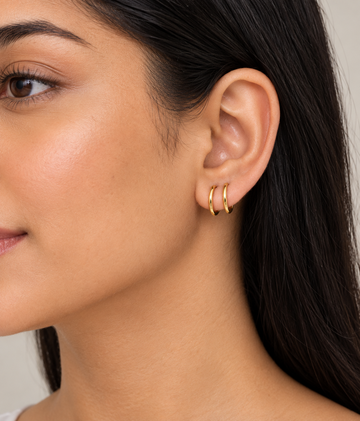 Auric Illusion Double Hoop Spiral Earring – Polished Gold