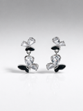 Crystal Butterfly Drop Earrings