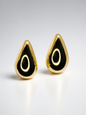 Molten Gold Teardrop Stud Earrings