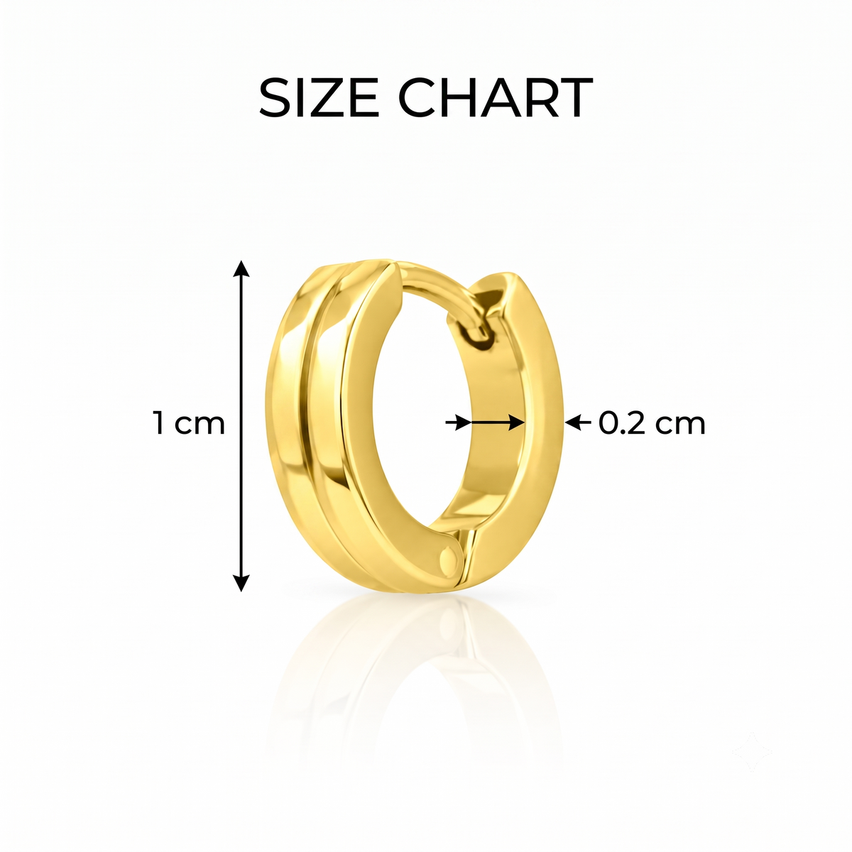 Double Band Gold Huggie Hoop Earrings