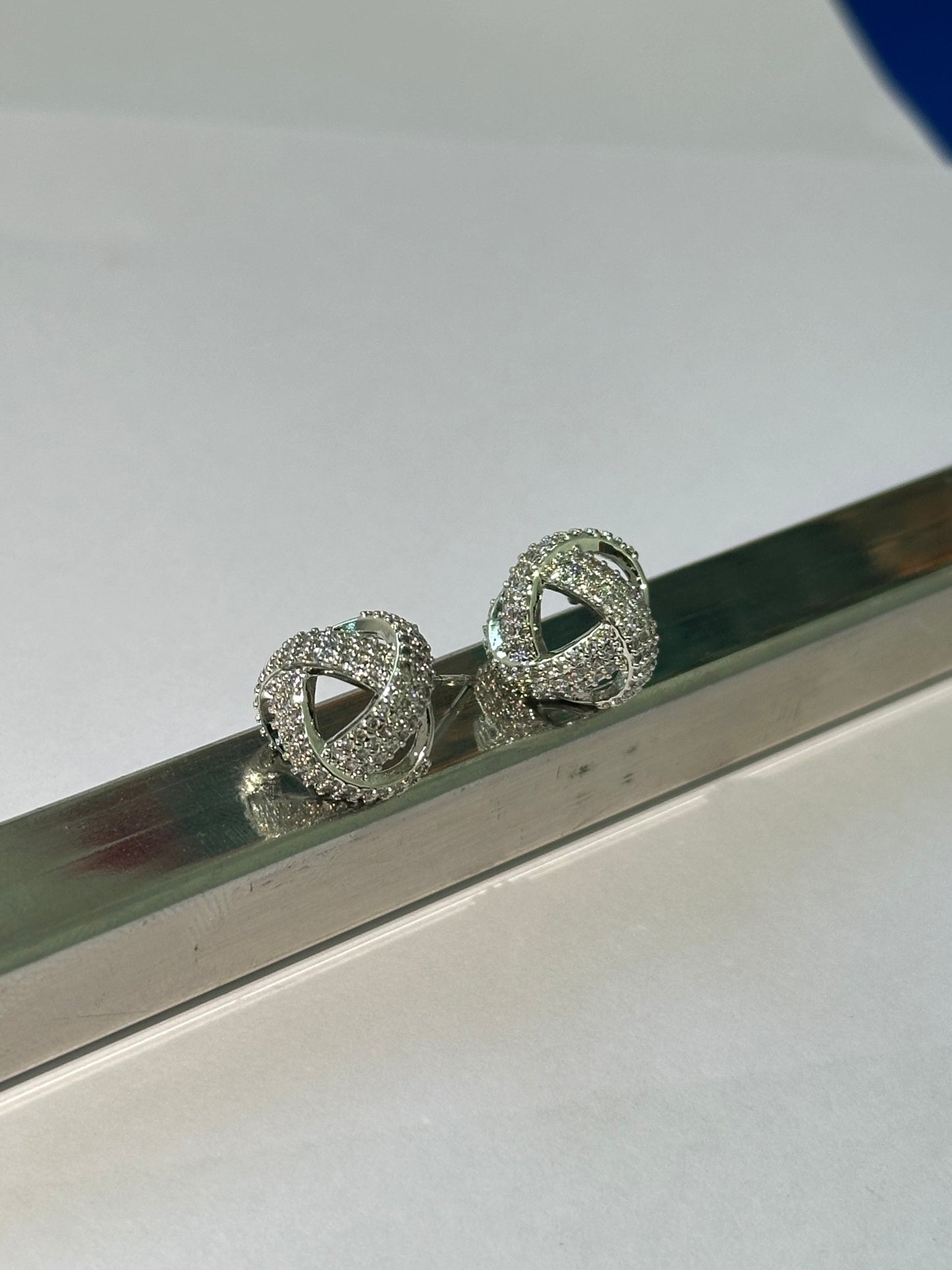 Infinity Knot Crystal Stud
