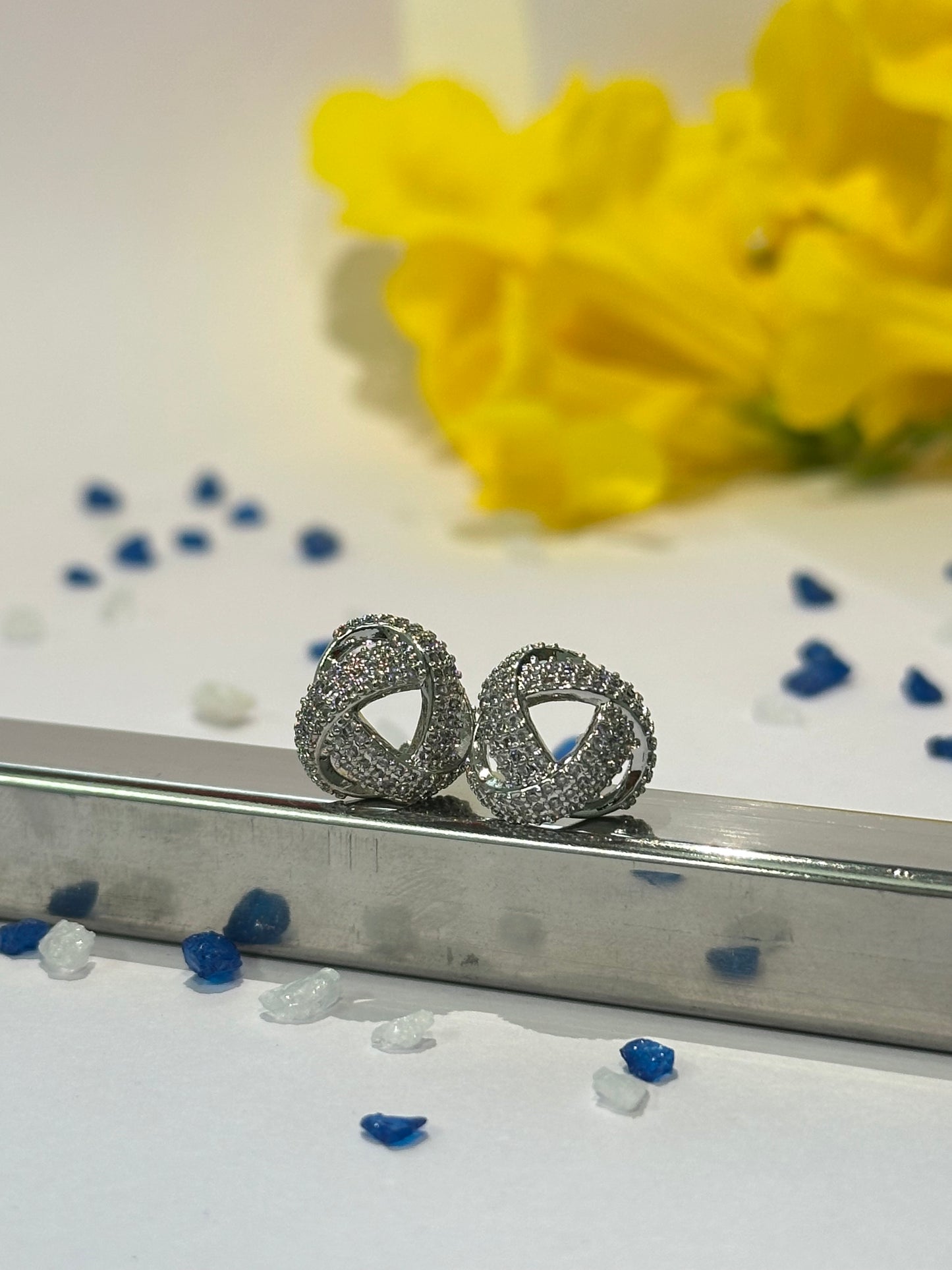 Infinity Knot Crystal Stud